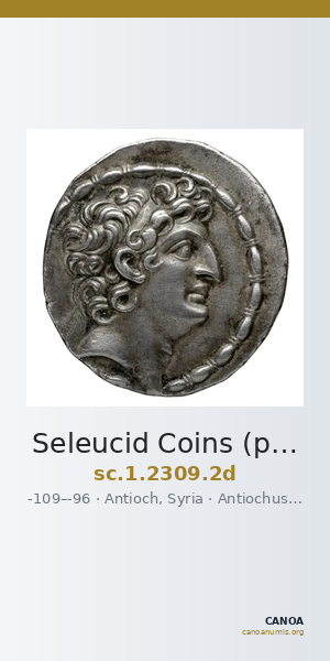 Seleucid Coins (part 2) 2309.2d — CANOA