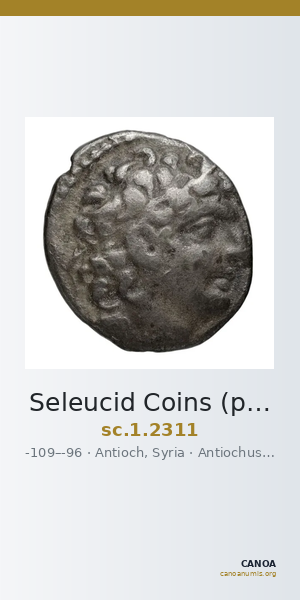 Seleucid Coins (part 2) 2311 — CANOA