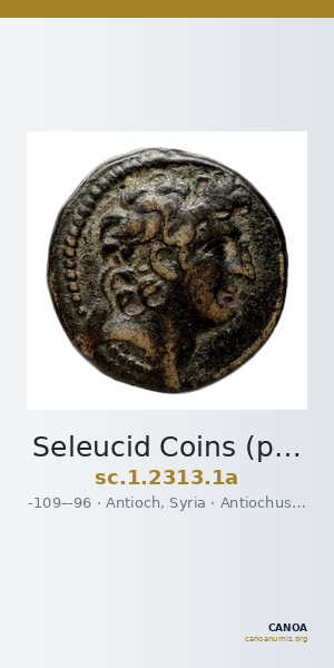 Seleucid Coins (part 2) 2313.1a — CANOA