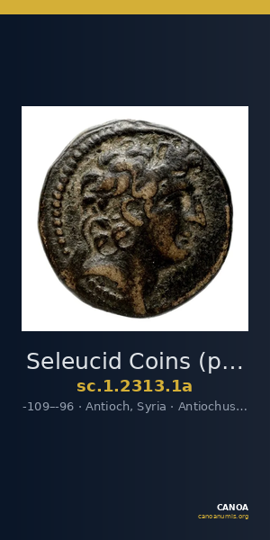 Seleucid Coins (part 2) 2313.1a — CANOA