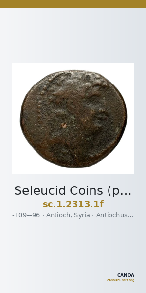 Seleucid Coins (part 2) 2313.1f — CANOA