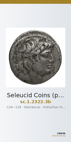 Seleucid Coins (part 2) 2322.3b — CANOA
