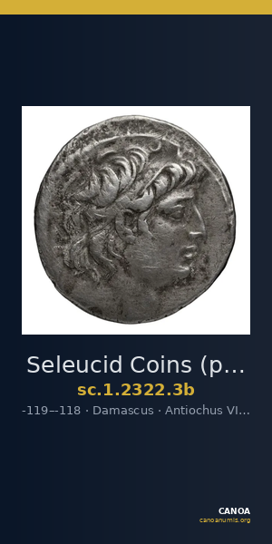 Seleucid Coins (part 2) 2322.3b — CANOA