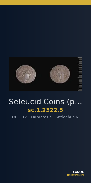 Seleucid Coins (part 2) 2322.5 — CANOA