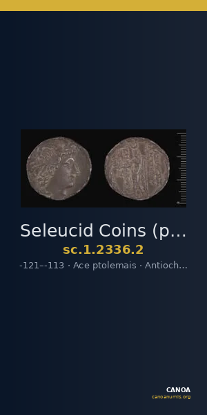 Seleucid Coins (part 2) 2336.2 — CANOA