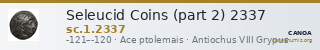 Seleucid Coins (part 2) 2337 — CANOA