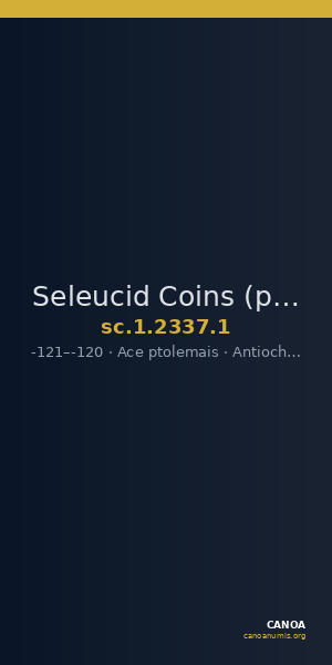 Seleucid Coins (part 2) 2337.1 — CANOA