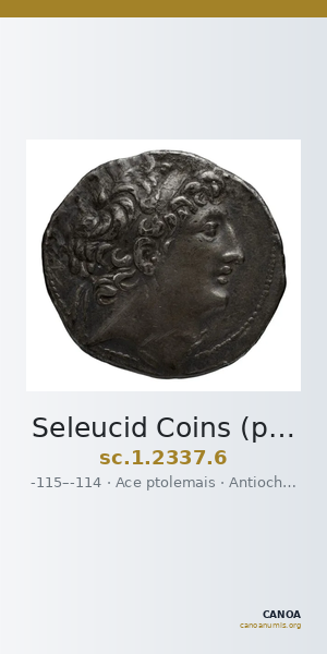 Seleucid Coins (part 2) 2337.6 — CANOA
