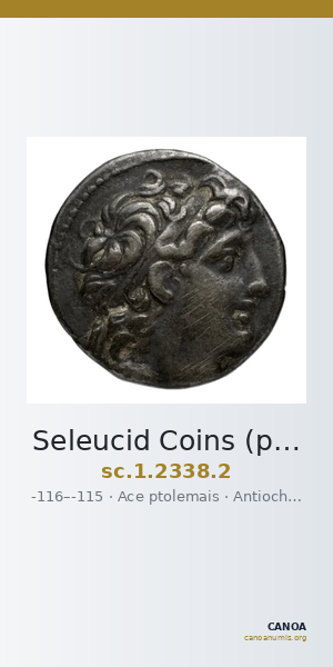 Seleucid Coins (part 2) 2338.2 — CANOA