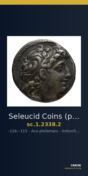 Seleucid Coins (part 2) 2338.2 — CANOA