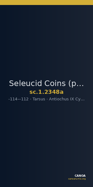 Seleucid Coins (part 2) 2348a — CANOA
