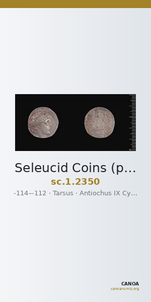 Seleucid Coins (part 2) 2350 — CANOA