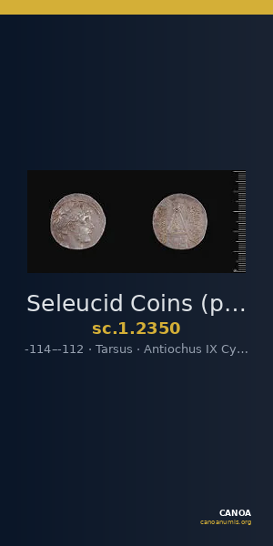Seleucid Coins (part 2) 2350 — CANOA