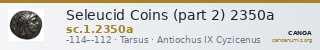 Seleucid Coins (part 2) 2350a — CANOA