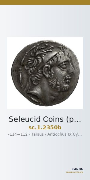 Seleucid Coins (part 2) 2350b — CANOA