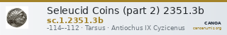 Seleucid Coins (part 2) 2351.3b — CANOA