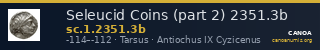 Seleucid Coins (part 2) 2351.3b — CANOA