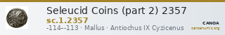 Seleucid Coins (part 2) 2357 — CANOA