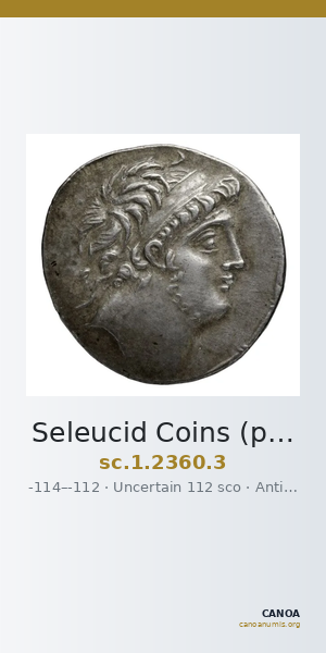 Seleucid Coins (part 2) 2360.3 — CANOA