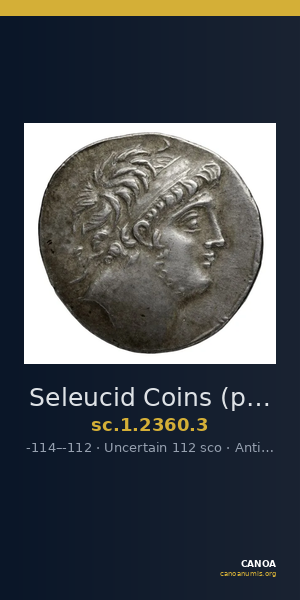 Seleucid Coins (part 2) 2360.3 — CANOA