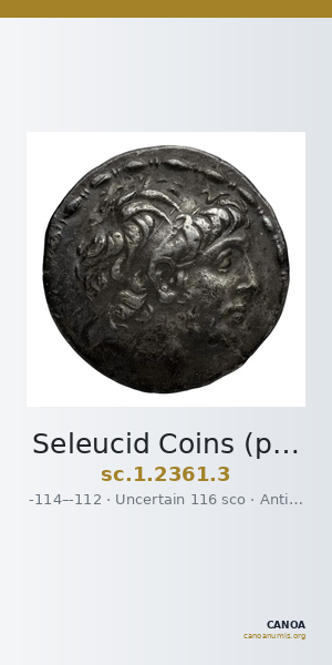 Seleucid Coins (part 2) 2361.3 — CANOA