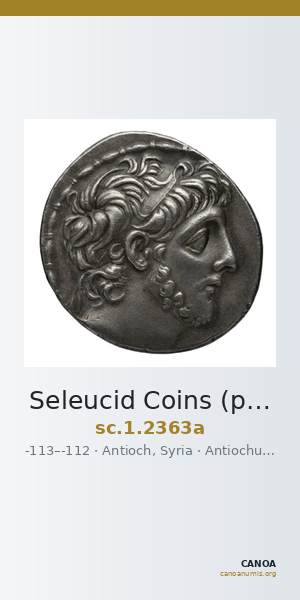 Seleucid Coins (part 2) 2363a — CANOA