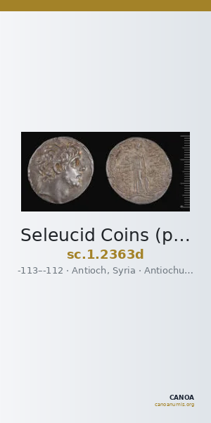 Seleucid Coins (part 2) 2363d — CANOA
