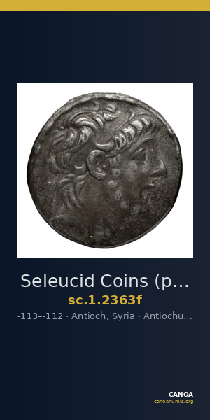 Seleucid Coins (part 2) 2363f — CANOA