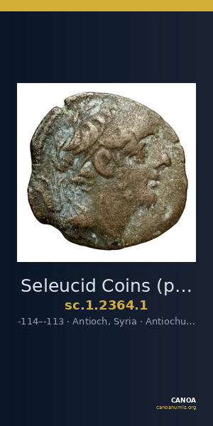 Seleucid Coins (part 2) 2364.1 — CANOA