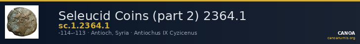 Seleucid Coins (part 2) 2364.1 — CANOA