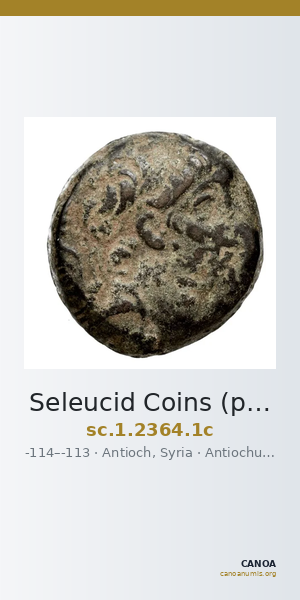 Seleucid Coins (part 2) 2364.1c — CANOA