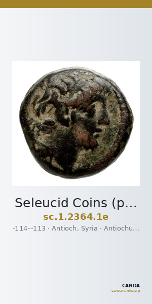 Seleucid Coins (part 2) 2364.1e — CANOA