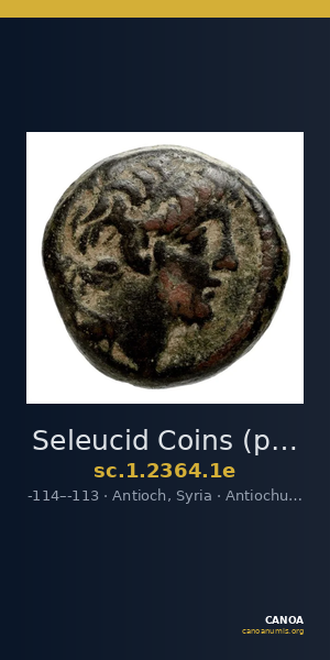 Seleucid Coins (part 2) 2364.1e — CANOA