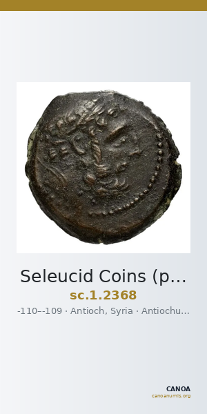 Seleucid Coins (part 2) 2368 — CANOA