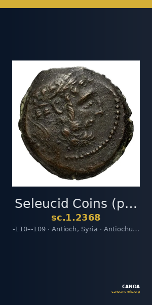 Seleucid Coins (part 2) 2368 — CANOA