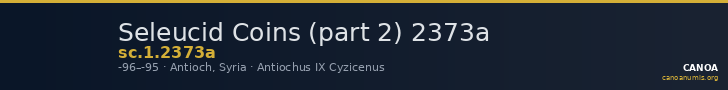 Seleucid Coins (part 2) 2373a — CANOA
