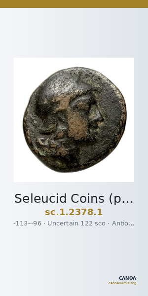 Seleucid Coins (part 2) 2378.1 — CANOA