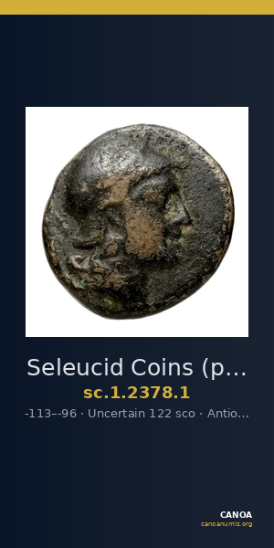 Seleucid Coins (part 2) 2378.1 — CANOA