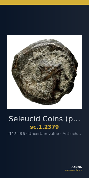 Seleucid Coins (part 2) 2379 — CANOA