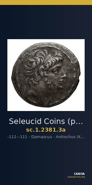 Seleucid Coins (part 2) 2381.3a — CANOA