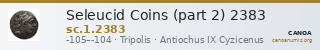 Seleucid Coins (part 2) 2383 — CANOA