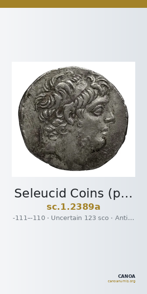 Seleucid Coins (part 2) 2389a — CANOA