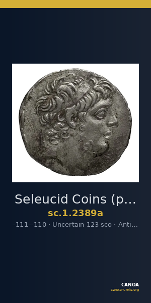 Seleucid Coins (part 2) 2389a — CANOA