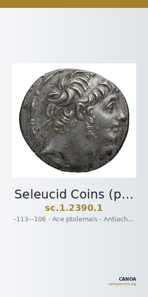 Seleucid Coins (part 2) 2390.1 — CANOA