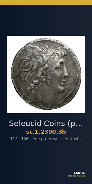 Seleucid Coins (part 2) 2390.3b — CANOA