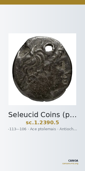 Seleucid Coins (part 2) 2390.5 — CANOA