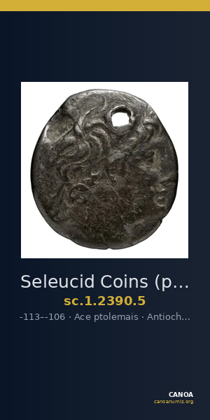 Seleucid Coins (part 2) 2390.5 — CANOA