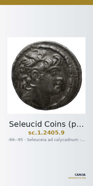 Seleucid Coins (part 2) 2405.9 — CANOA
