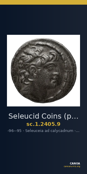 Seleucid Coins (part 2) 2405.9 — CANOA