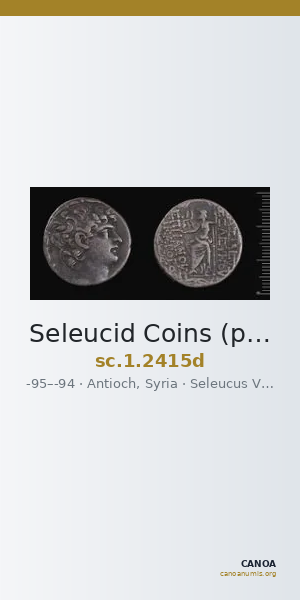 Seleucid Coins (part 2) 2415d — CANOA
